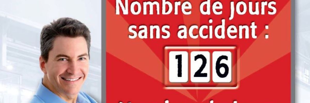 Panneau Nombre de jours sans accident